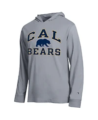 Champion Men's Heather Gray Cal Bears High Motor All-Star Long sleeves Hooded T-Shirt