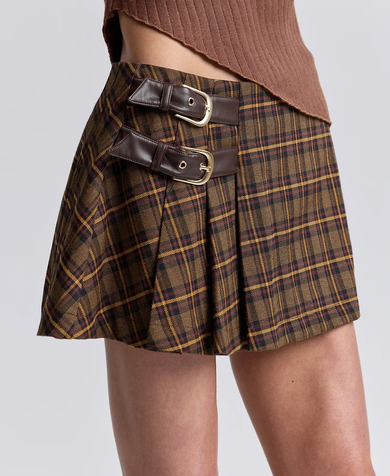 Avec Les Filles Women's Belted Mini Skort