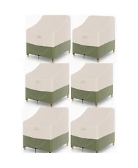 gaomon 6 Packs Waterproof Outdoor Patio Chair Cover, Wicker Swivel Chair Cover for Garden, Lawn, Backyard