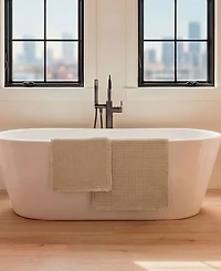Lucky Brand Taylor Solid Waffle Weave 2-Piece Bath Rugs Set