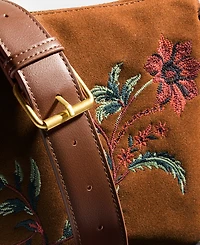 Style & Co Floral Embroidered Double-Compartment Crossbody Bag, Macy's Exclusive