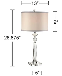 Vienna Full Spectrum Aline 27" Tall Geometric Modern Table Lamps Set of 2 Living Room Bedroom Bedside Nightstand