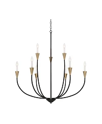 Possini Euro Design Vanelti Chandelier 37" Wide Modern 9-Light Candelabra Fixture for Dining Room House Foyer Kitchen