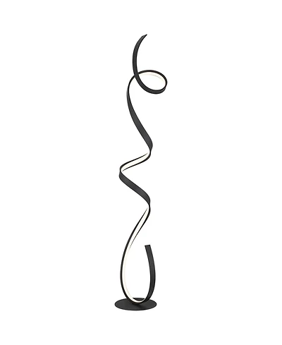 Possini Euro Design Avante Modern 56 1/2" Tall Standing Floor Lamp Ribbon Led Foot Switch Matte Finish Living Room Bedroom