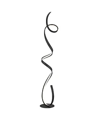 Possini Euro Design Avante Modern 56 1/2" Tall Standing Floor Lamp Ribbon Led Foot Switch Matte Finish Living Room Bedroom