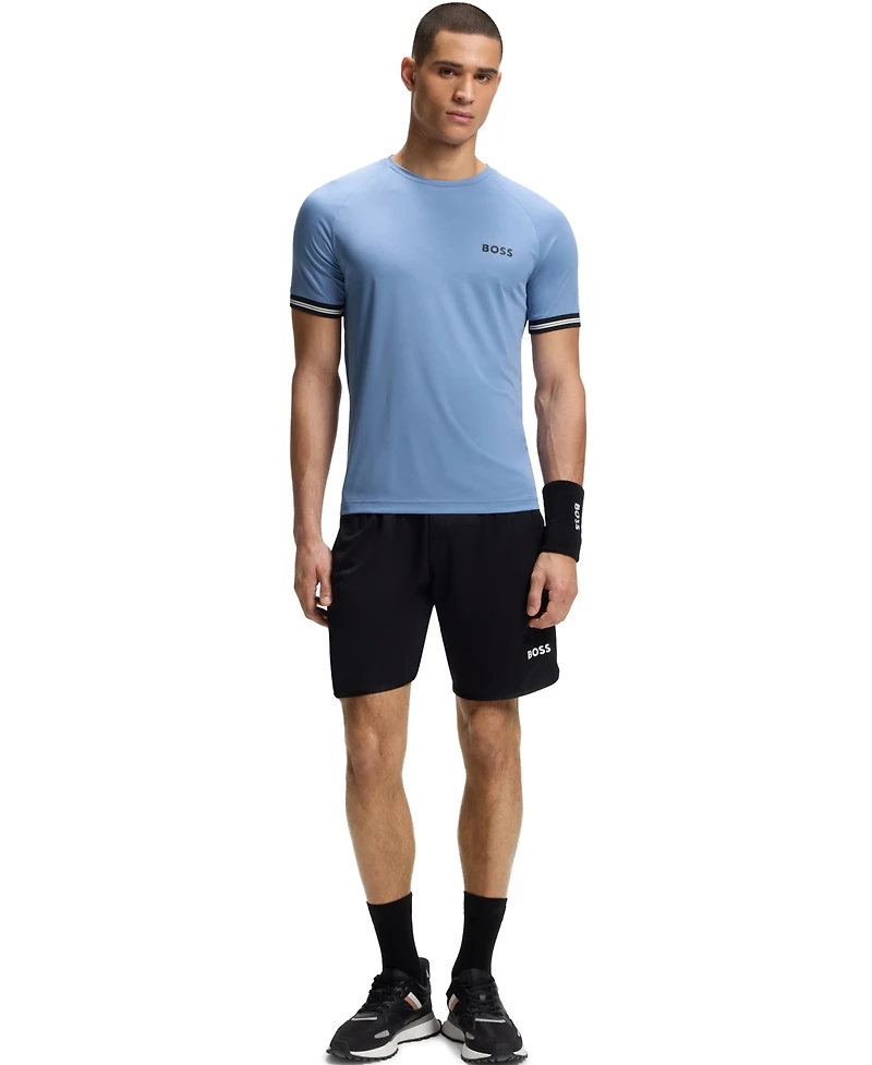 Boss by Hugo Men's Active Tennis-Ball Embossing Slim-Fit T-Shirt