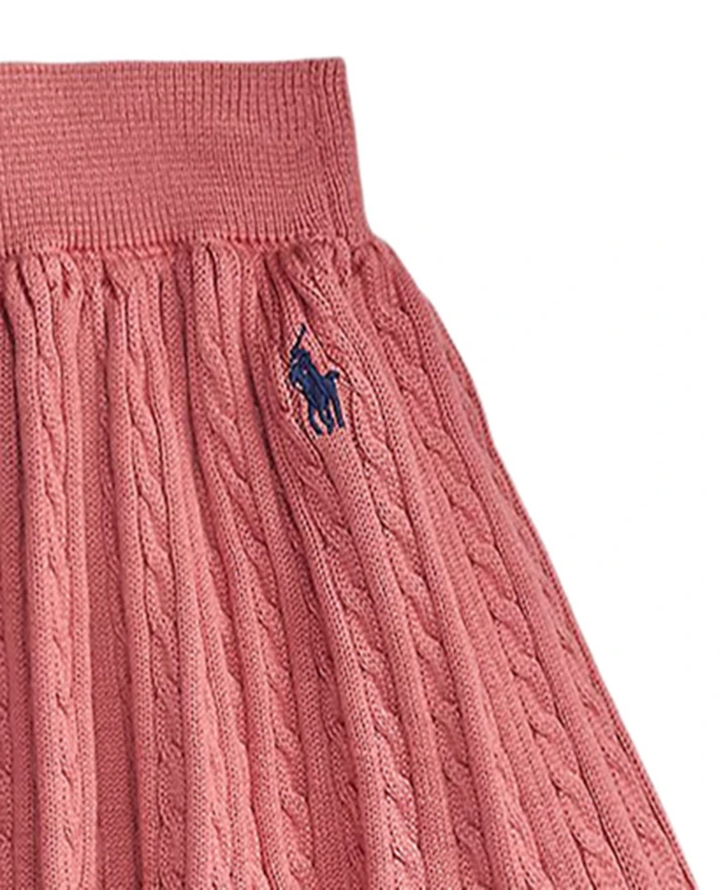Polo Ralph Lauren Girls' 7-16 Mini-Cable Tiered Cotton Skirt