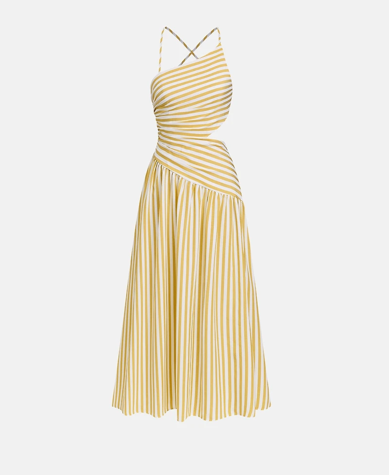 Cupshe Women's Good as Gold Striped Maxi Beach Dress