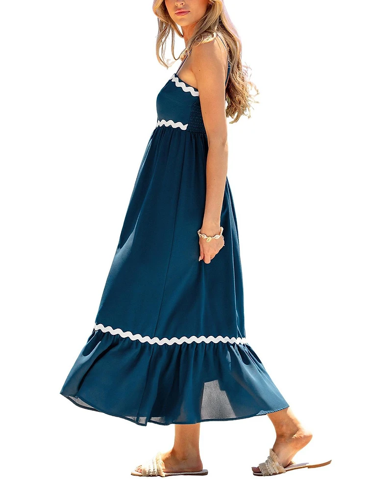 Cupshe Women's Weekend Away Blue Maxi Beach Dress