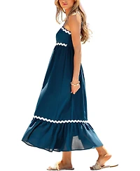 Cupshe Women's Weekend Away Blue Maxi Beach Dress