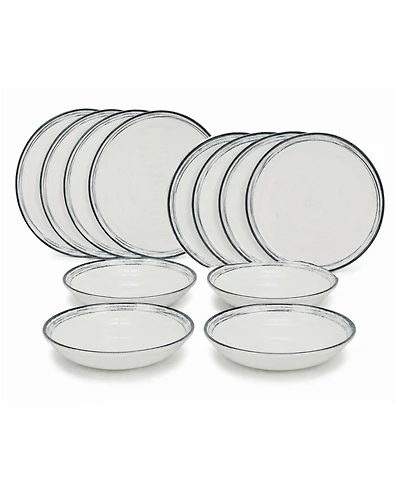 French Home Water's Edge 12-Piece Dinnerware Set, Service For 4