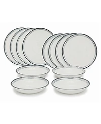 French Home Water's Edge 12-Piece Dinnerware Set, Service For 4