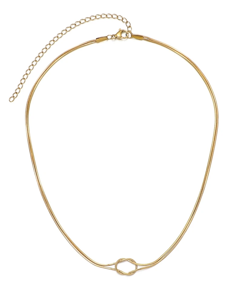 Adornia Tarnish Resistant Gold Adjustable Knot Necklace