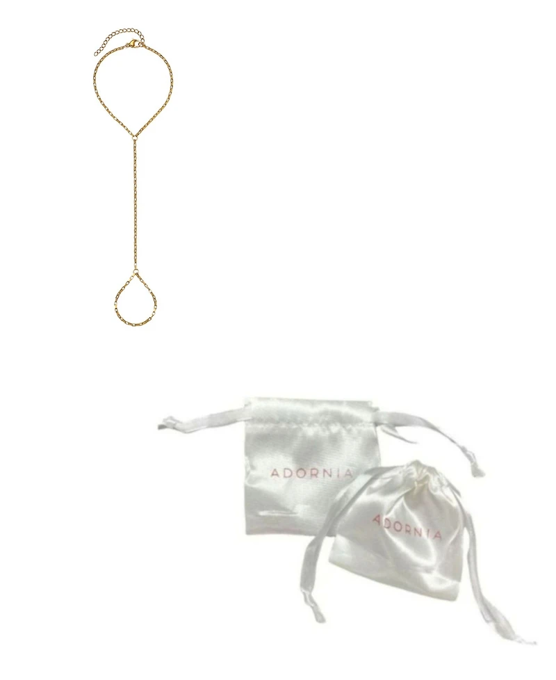 Adornia Tarnish Resistant Gold Paperclip Handchain