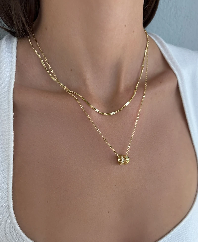 Adornia 14k Gold-Plated Set of 2 Necklace
