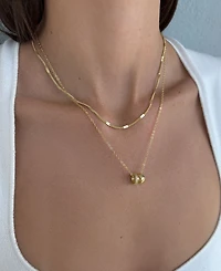 Adornia 14k Gold-Plated Set of 2 Necklace