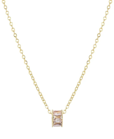 Adornia Gold Cubic Zirconia Bead Charm Necklace