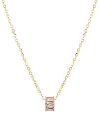 Adornia Gold Cubic Zirconia Bead Charm Necklace