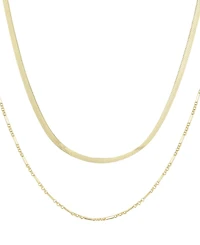 Adornia Gold-Plated Set of 2 Necklace