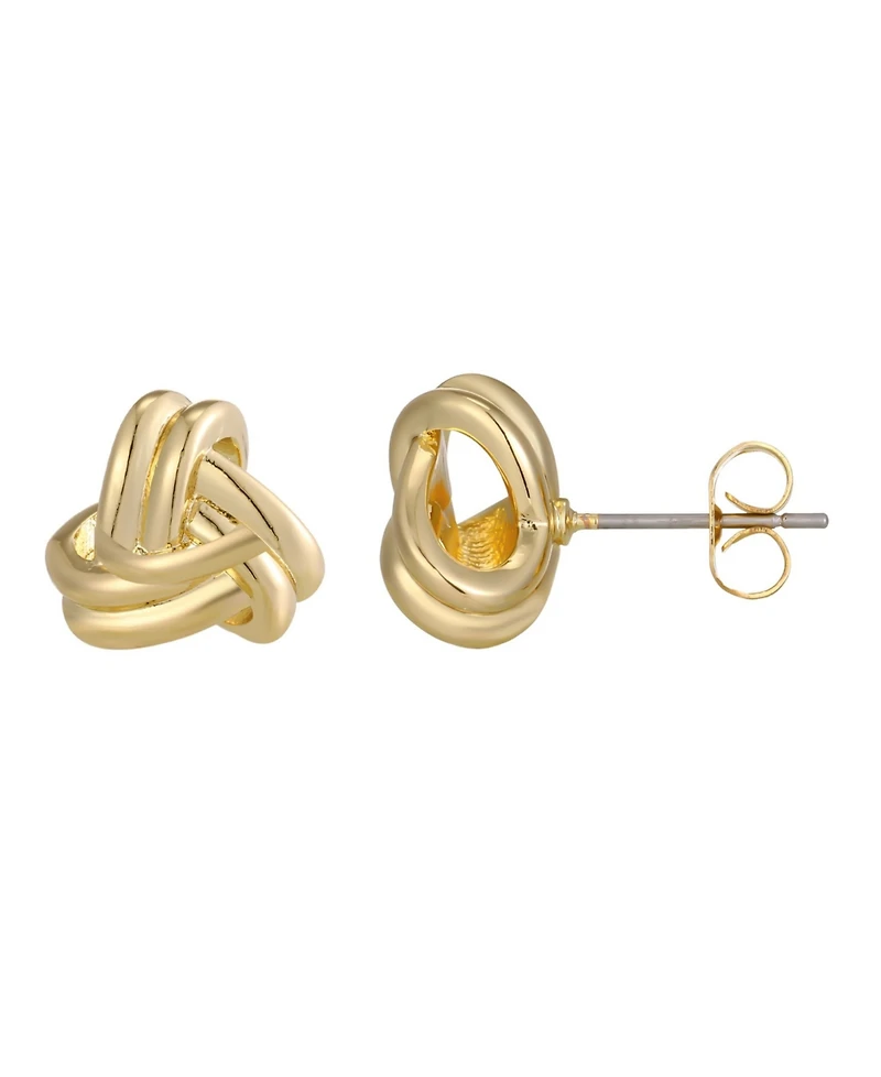 Adornia Gold-Plated Knot Stud Earrings