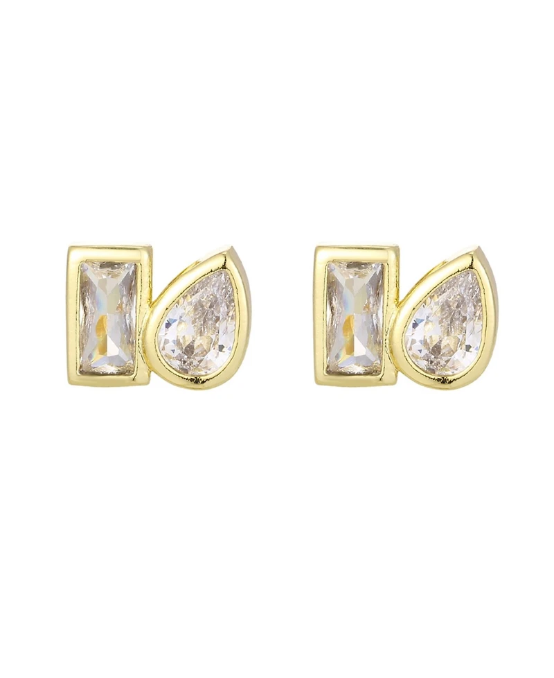 Adornia Gold Cubic Zirconia Opera Earrings