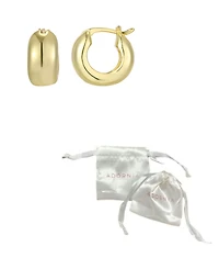 Adornia Gold Chubby Purse Hoop Earrings