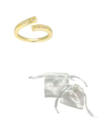 Adornia Gold Cubic Zirconia Floating Bands Open Adjustable Toe Ring