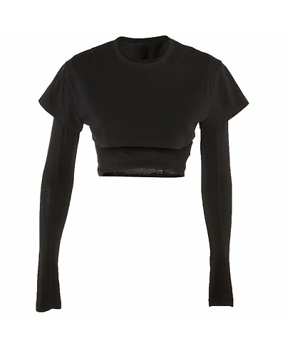 Pre-Owned Jacquemus Women's Layered Long-Sleeve Crop Top