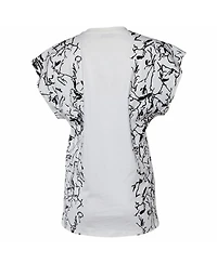 Pre-Owned Balenciaga Women's Abstract Print Cotton Crewneck T-Shirt
