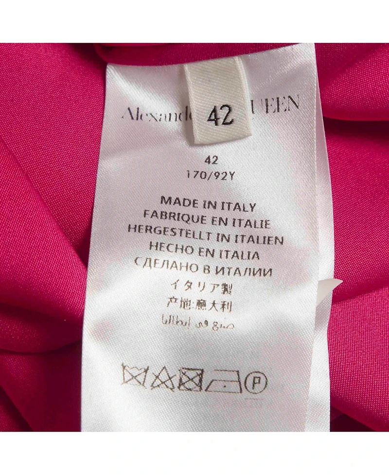 Pre-Owned Alexander Mcqueen Women's Ruffled Satin Silk Blouse