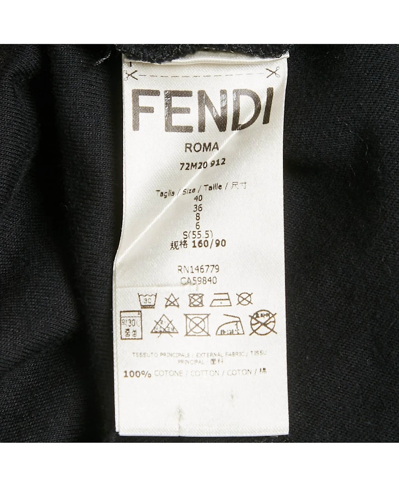 Pre-Owned Fendi Women's Love Applique Cotton T-Shirt