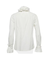 Pre-Owned Givenchy Women's Ruffled Cotton Poplin Blouse