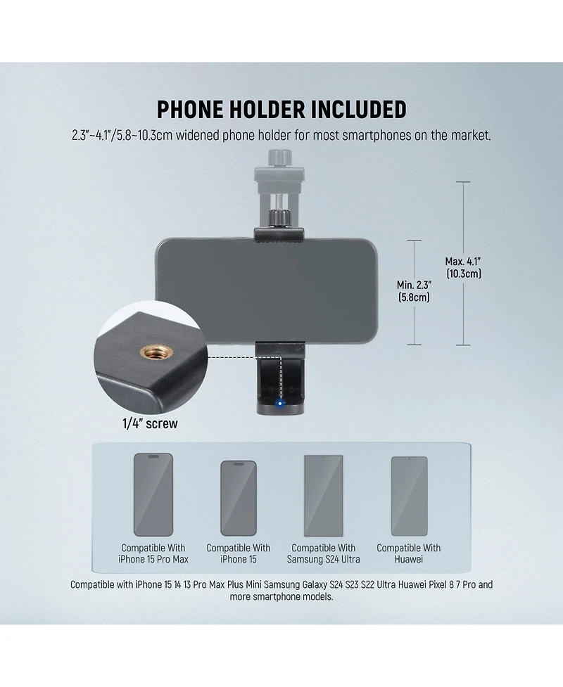 Neewer TP02 Camera Tripod with 13lb for select iPhone models