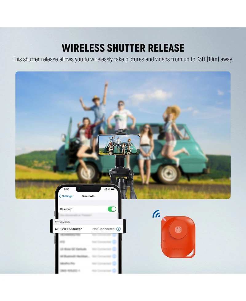 Neewer TP02 Camera Tripod with 13lb for select iPhone models