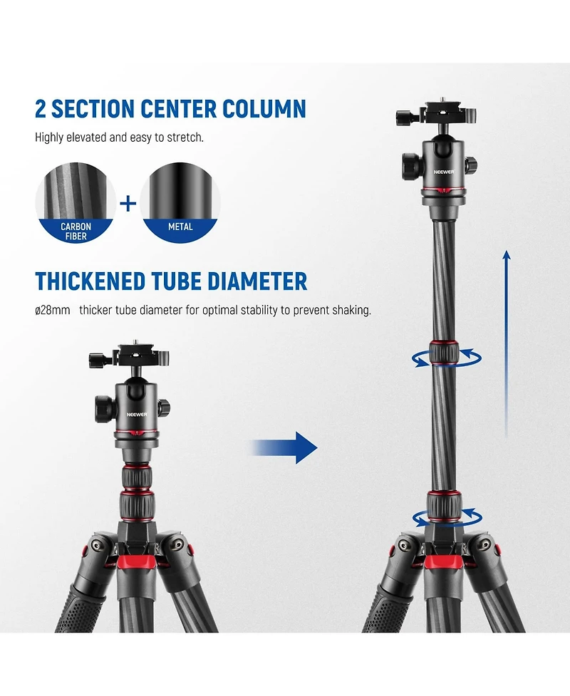Neewer N55CR Camera Tripod with 26.5lb