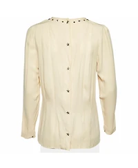 Pre-Owned Isabel Marant Women's Crepe Studded Long Sleeve Blouse