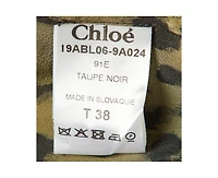 Pre-Owned Chloe Women's Animal Print Silk Tie-Cuff Blouse