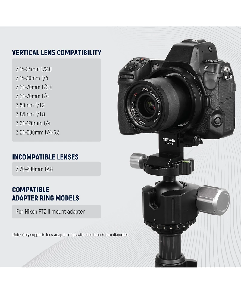 Neewer CA058 Camera Mounting Accessory for Dji Rs 3/2 and Arca Quick Release System