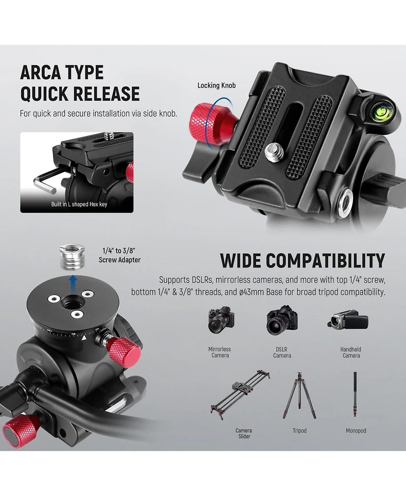 Neewer GM23 Camera Tripod with 3kg, 6.6lb