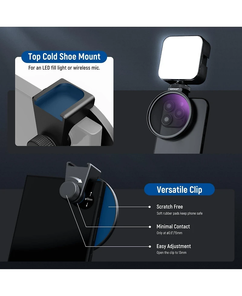 Neewer S25 Camera Lens Accessory with Cpl for select iPhone and Android mobile devices