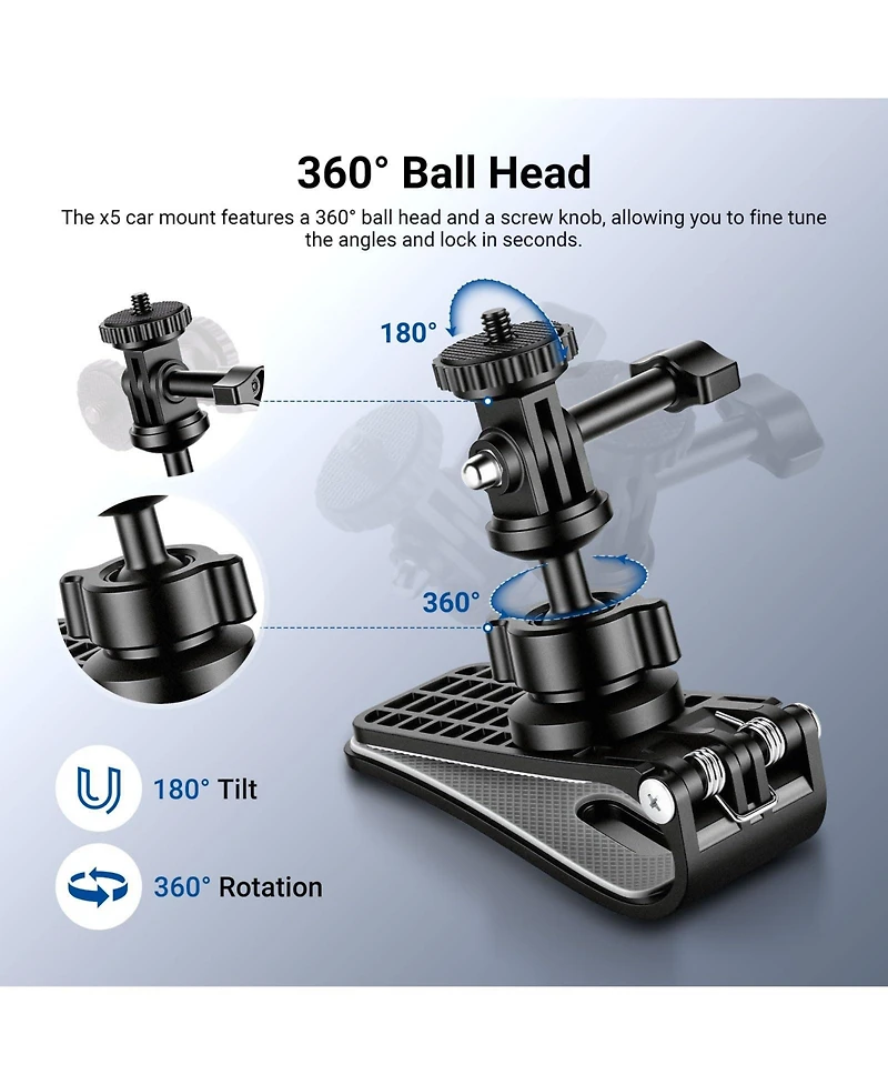 Neewer AC055 Camera Mounting Accessory for select GoPro, Dji and Insta360 action cameras