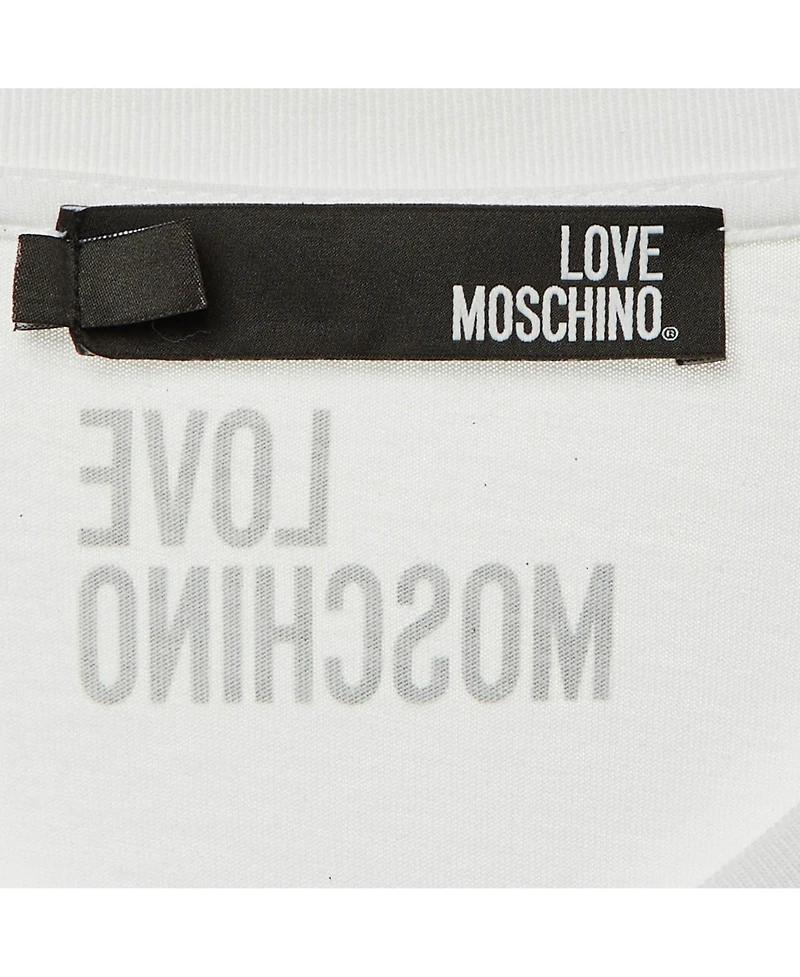 Pre-Owned Love Moschino Women's Beaded Cotton Belted Shirt