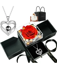 Lovery 5-Piece Preserved Rose with Led Lights