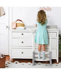 homfan Non-Slip Handles and Stable Design 2-Step Toddler Step Stool - Plastic for Bathroom Basin, Kitchen Counter Potty Training