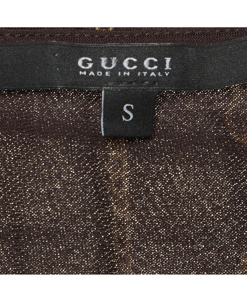 Pre-Owned Gucci Women's Chain-Link Print Jersey Sleeveless Top