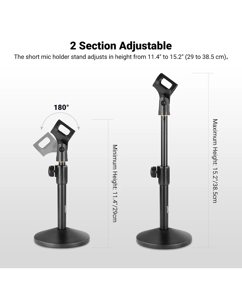 Neewer MS015 Microphone with 3.3 lbs for Yeti Snowball HyperX QuadCast SoloCast Shure