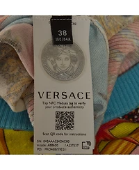 Pre-Owned Versace Women's Versace Tresor de la Mer Print Sleeveless Knit Top
