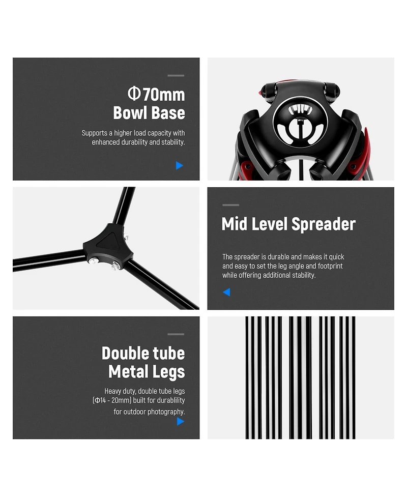 Neewer Camera Tripod with 200cm, 17.6lb, 8kg for select Canon, Nikon and Sony cameras