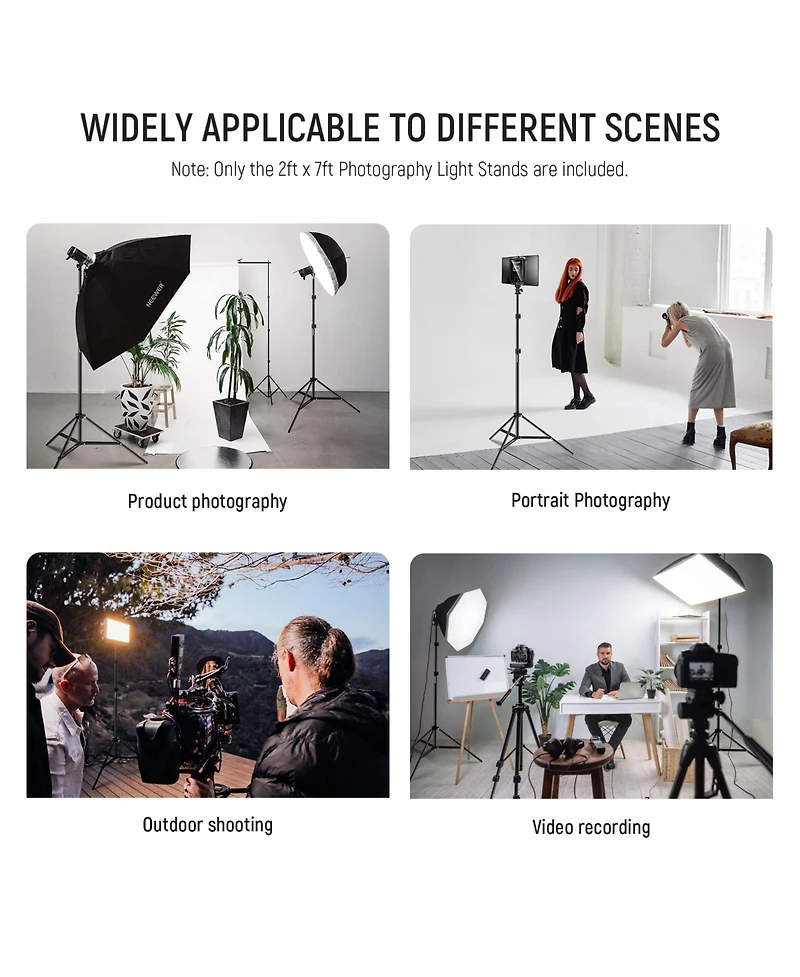 Neewer Photography Light Stand with 7 Feet, 210cm