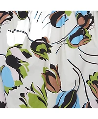 Pre-Owned Marni Women's Tulip Print Pleated Cotton Blouse